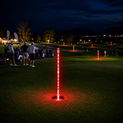 LED 78 Inch Red Flag Stick
