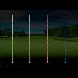 LED 78 Inch Red Flag Stick