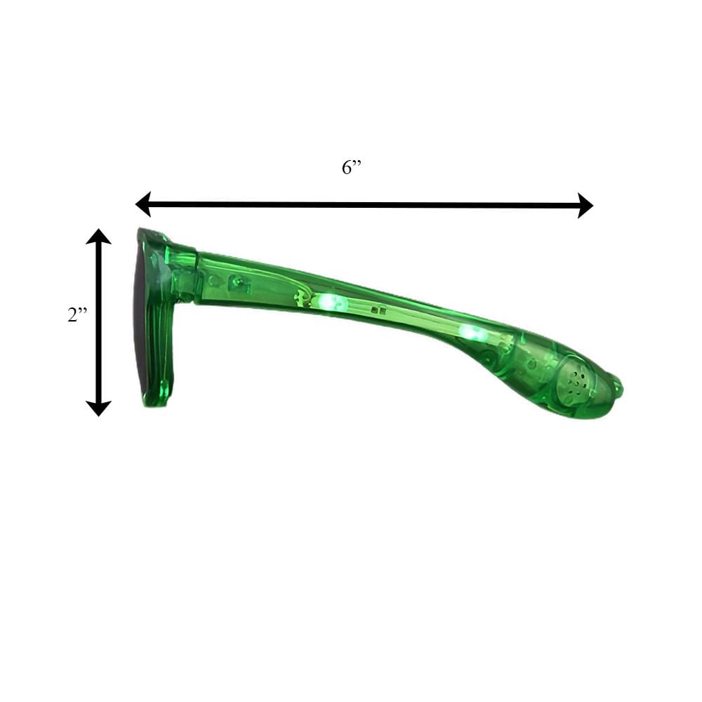 Green LED Nerd Glasses