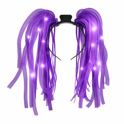 Purple LED Noodle Headband Flashing Dreads