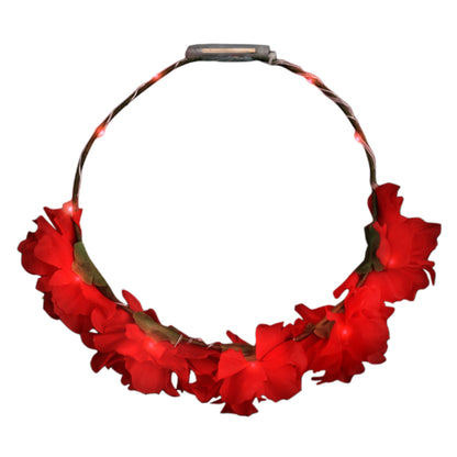 Red Kiss Fairy Flower LED Headband