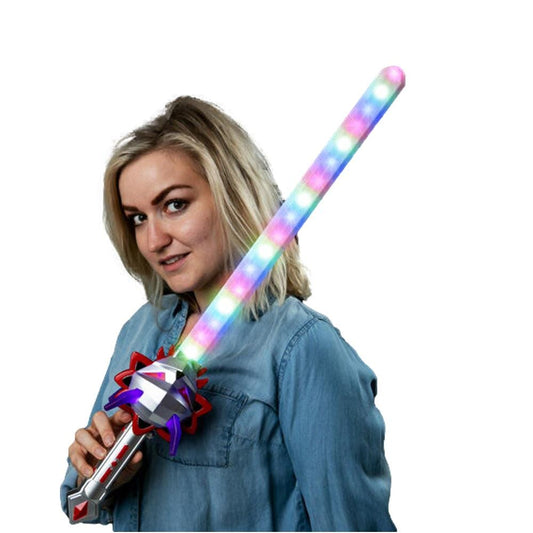 28 Inch LED Futuristic Multicolor Alien Space Invader Sound and Light Upon Impact Sword Assorted