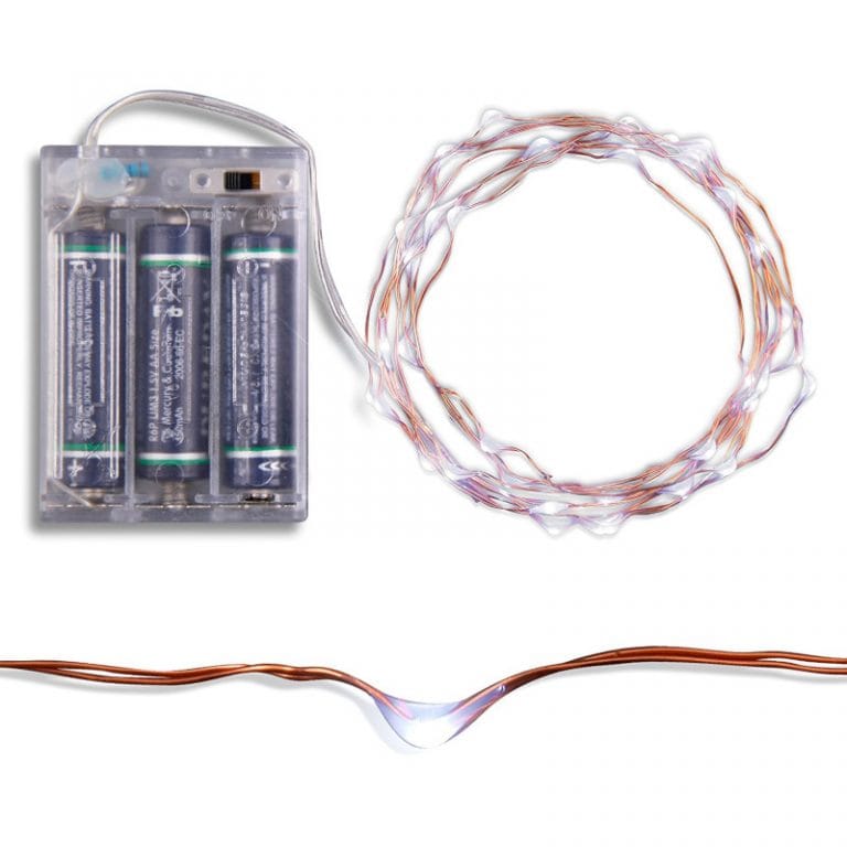 LED Wire String Lights White 118 Inch