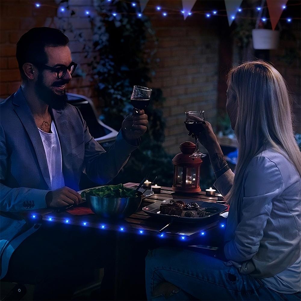 LED Wire String Lights Blue 76 Inch