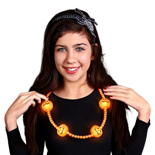 LED Beads and Pumpkins Necklace