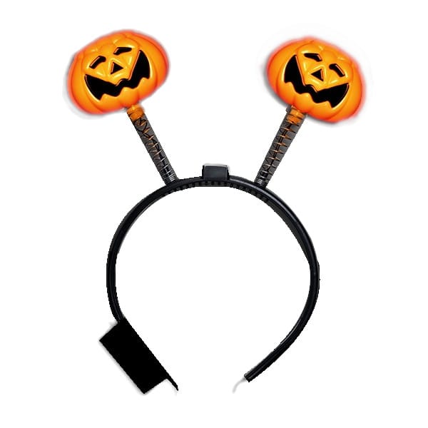 LED Pumpkin Head Boppers Headband