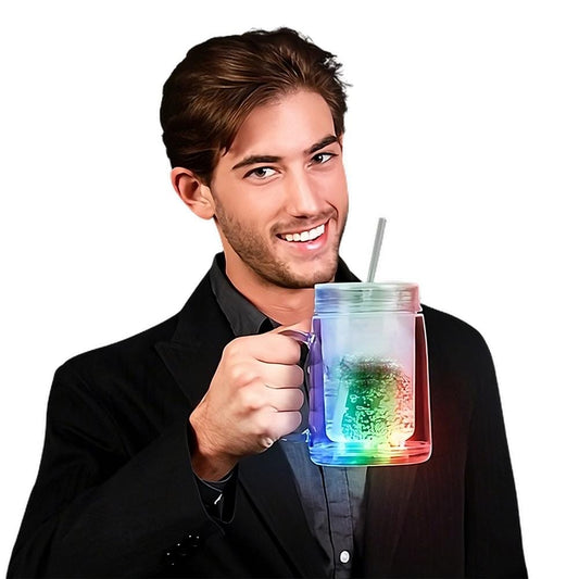 LED Mason Jar Travel Mug