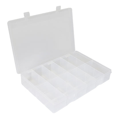 Large Plastic Compartment Box, 12 Openings