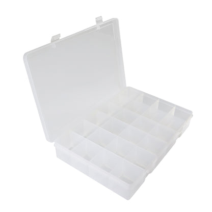 Large Plastic Compartment Box, 24 Openings