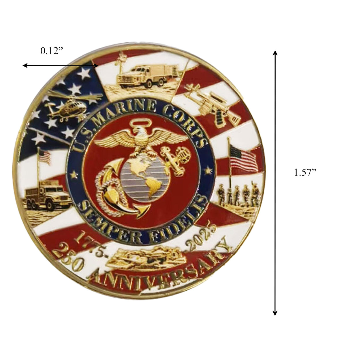 Legacy March Edition US Marine Corps 250th Anniversary Challenge Coin