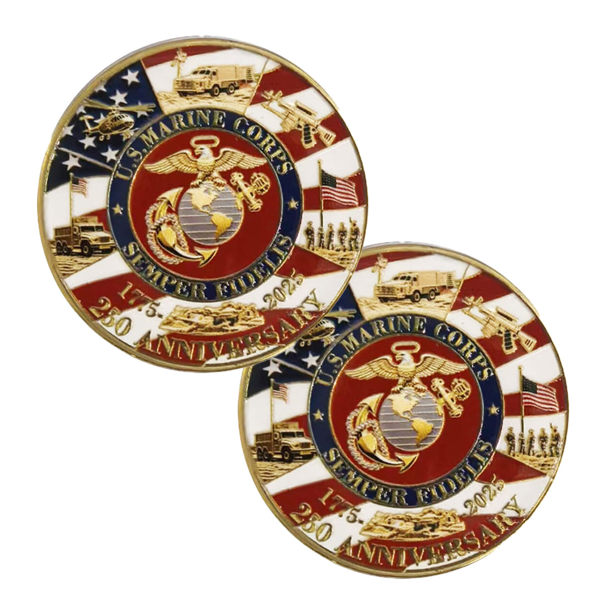Legacy March Edition US Marine Corps 250th Anniversary Challenge Coin