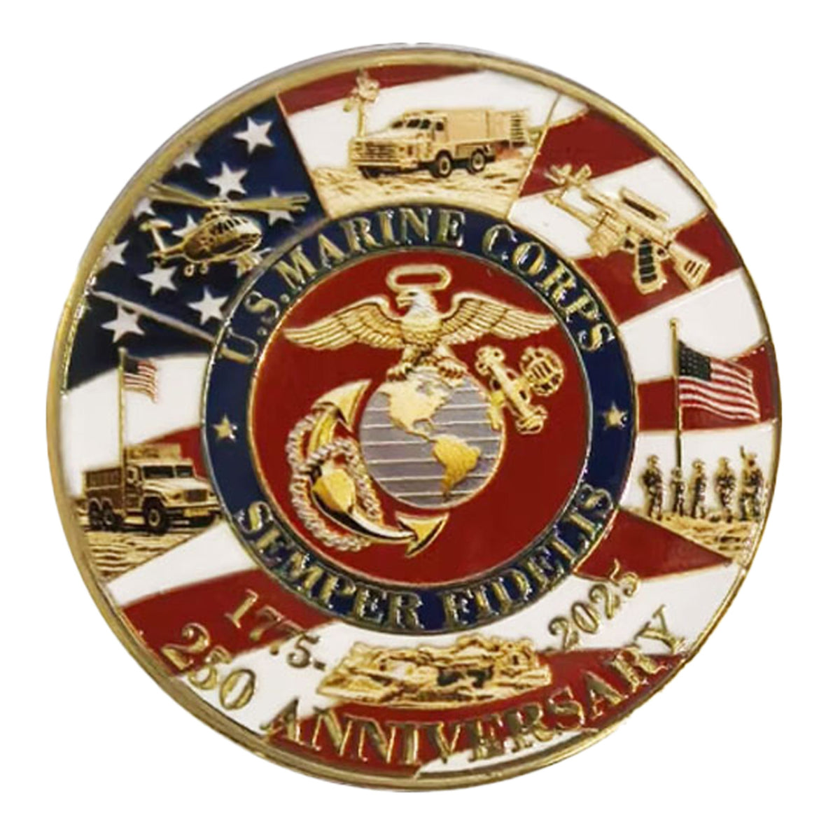 Legacy March Edition US Marine Corps 250th Anniversary Challenge Coin
