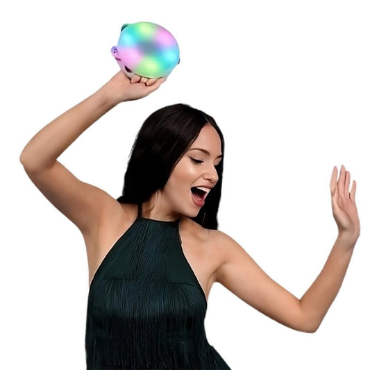 Light Up Mini Multicolored Round Tambourine