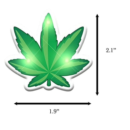 Light Up Pot Leaf Body Light Pin