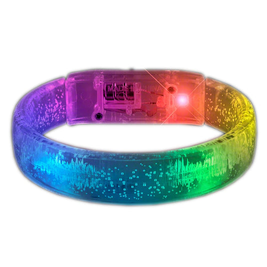 Light Up Acrylic Bubble Bangle Bracelet — Slow Color Change