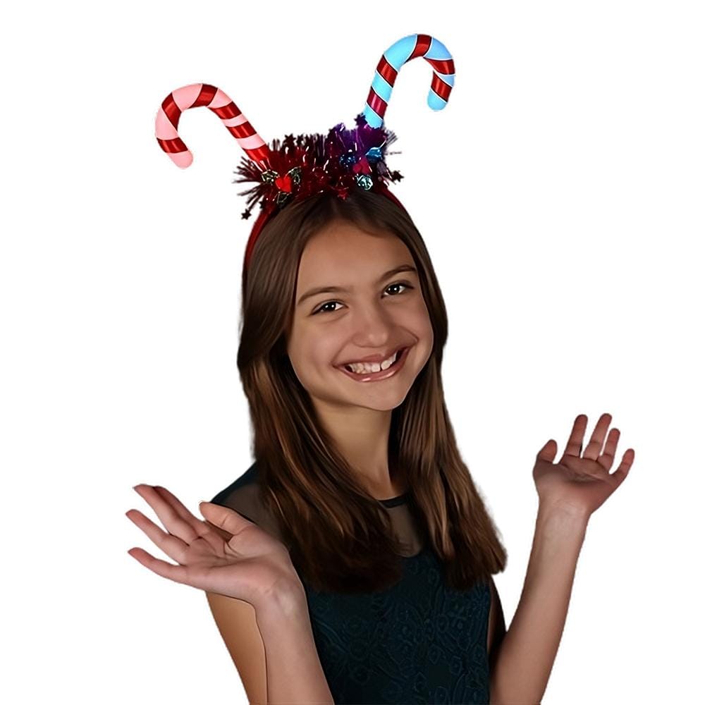 Light Up Candy Cane Headband