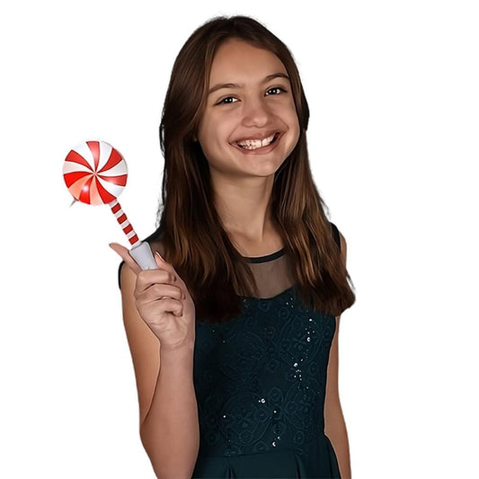 Light Up Peppermint Candy Cane Lollipop Wand
