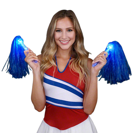LED Team Spirit Pom Pom Blue