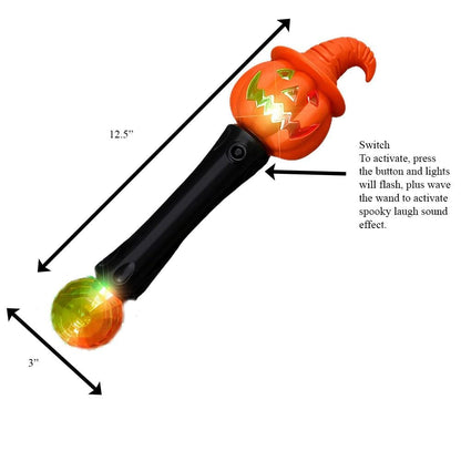 LED Light and Sound Halloween Pumpkin Baton