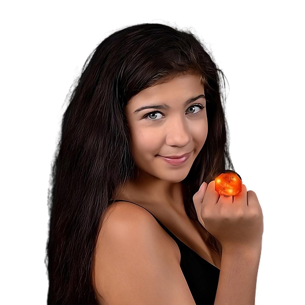 Huge Gem Ring Orange Diamond