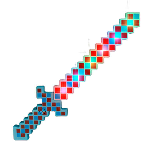 Light Up Mini Pixelated Gamer Sword for Halloween
