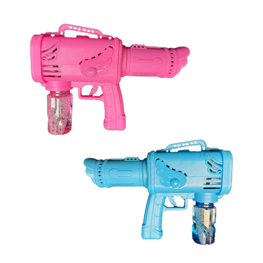 Light Up Musical Bubble Blasting Bazooka Gun Assortment of Blue and Pink