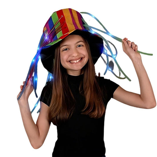 Multicolor LED Noodle Hat Flashing Dreads