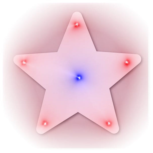 Turbo Star Flashing Body Light Lapel Pins