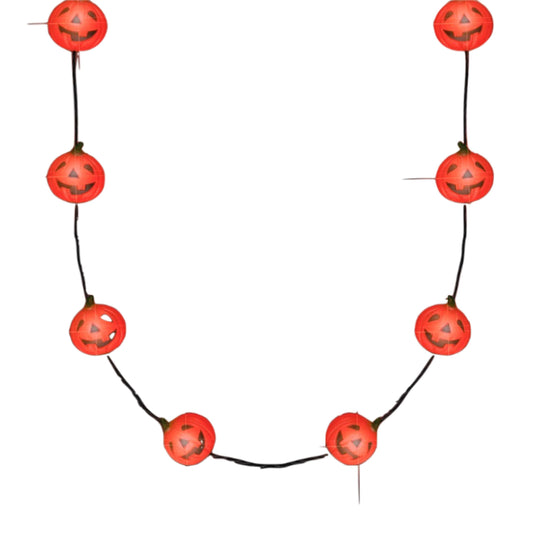 Light Up Small Pumpkin String Charms Necklace