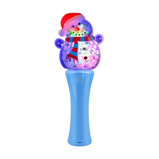 Light Up Spinning Snowman Christmas Magic Wand