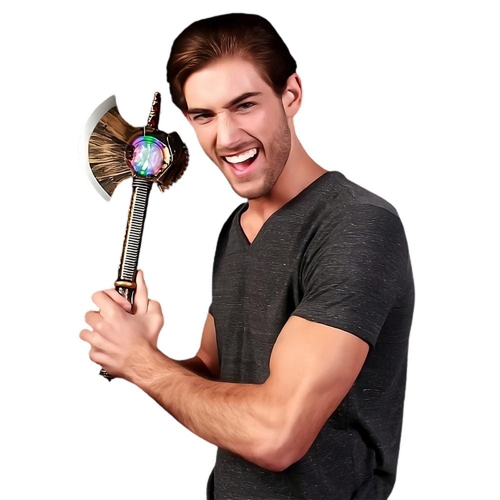 Medieval Axe Toy with Spinning Lights and Sound Effects