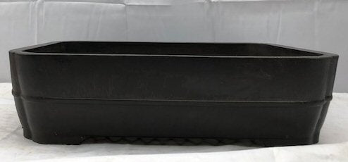 Brown Mica Bonsai Pot - Rectangle  12 3/8" x 9.75" x 3.5" OD 11.0" x 8.25" x 3.0"