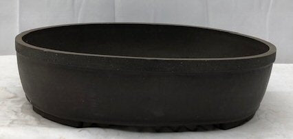 Brown Mica Bonsai Pot - Oval  16 1/8" x 13 3/8" x 3.5"OD 15.25" x 12.25" x 3.0" ID