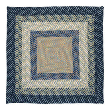 Blue Burst Colonial Mills Montego Square Rugs Braided Rugs Made in the USA