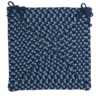 Blue Burst Colonial Mills Montego Chair Pads Braided Chair Pads Made in the USA