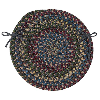 Charcoal Colonial Mills Midnight Chair Pads Braided Chair Pads Made in the USA