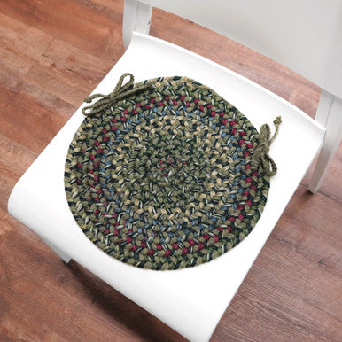 Forest Colonial Mills Midnight Chair Pads Braided Chair Pads Made in the USA