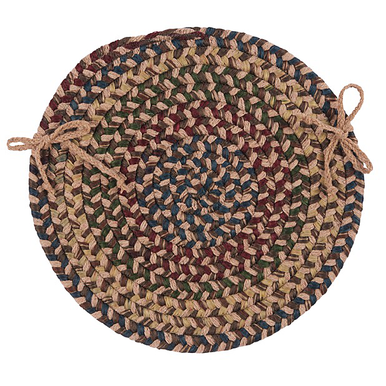 Mocha Colonial Mills Midnight Chair Pads Braided Chair Pads Made in the USA