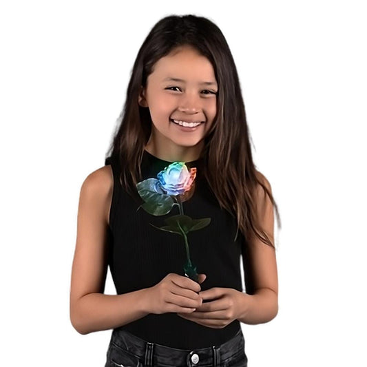 Multicolor Light Up Rose Iridescent Petals