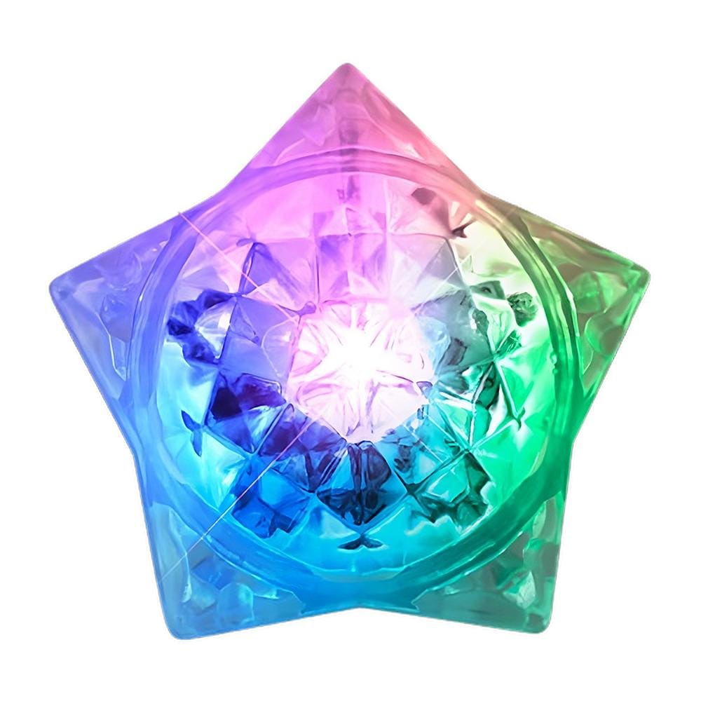 Aurora Huge Crystal Star Prism Gem Rings RGB