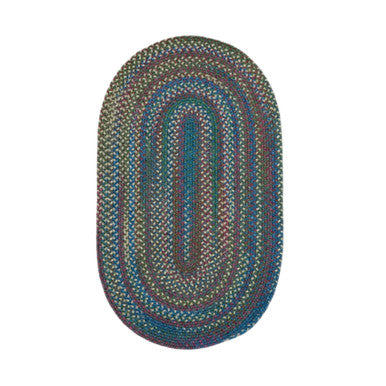 Dusk Blue Colonial Mills New England Braid Rugs. Braided Space-Dye Wool Rugs Made in the USA