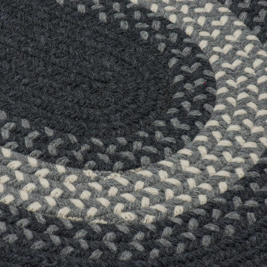 Charcoal Colonial Mills North Ridge Round Rugs Braided Rugs Made in the USA