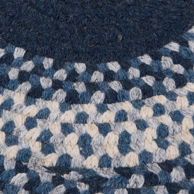 Navy Colonial Mills North Ridge Round Rugs Braided Rugs Made in the USA
