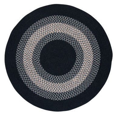 Navy Colonial Mills North Ridge Round Rugs Braided Rugs Made in the USA