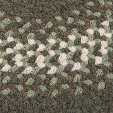 Olive Colonial Mills North Ridge Round Rugs Braided Rugs Made in the USA