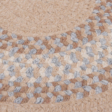 Oatmeal Colonial Mills North Ridge Round Rugs Braided Rugs Made in the USA