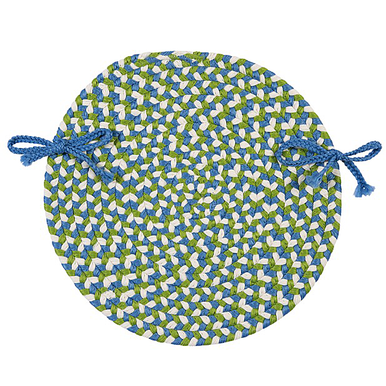 Lime Spin Colonial Mills Carousel Chair Pads Braided Chair Pads Made in the USA
