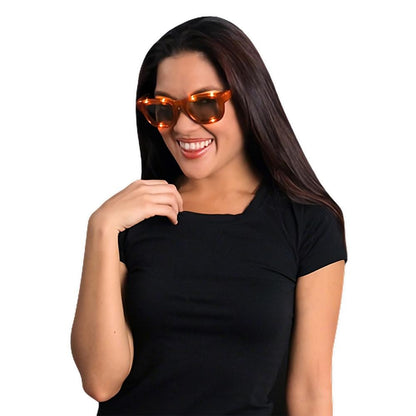 Orange LED Nerd Glasses