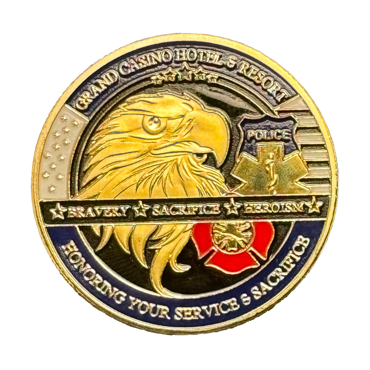 Police First Responders American Heroes Gold Plated Coin