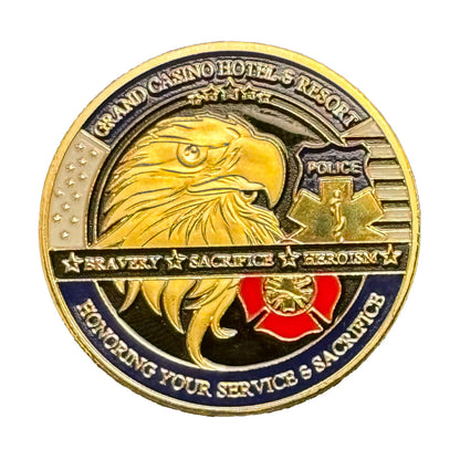 Police First Responders American Heroes Gold Plated Coin